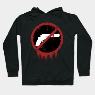 Ban Guns / Stop guns violence / gun contro: bloody symbol - Enough - Never again - March 2018 Hoodie